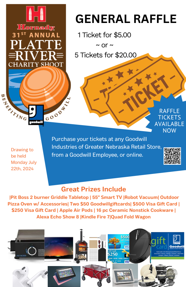 Flyer for General Raffle Prizes